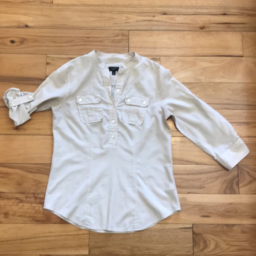 Talbots 3/4 Sleeve Button Down Top